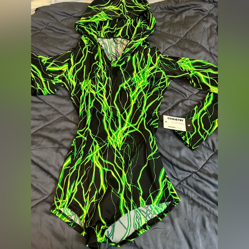 One piece suit for costume super bright UV